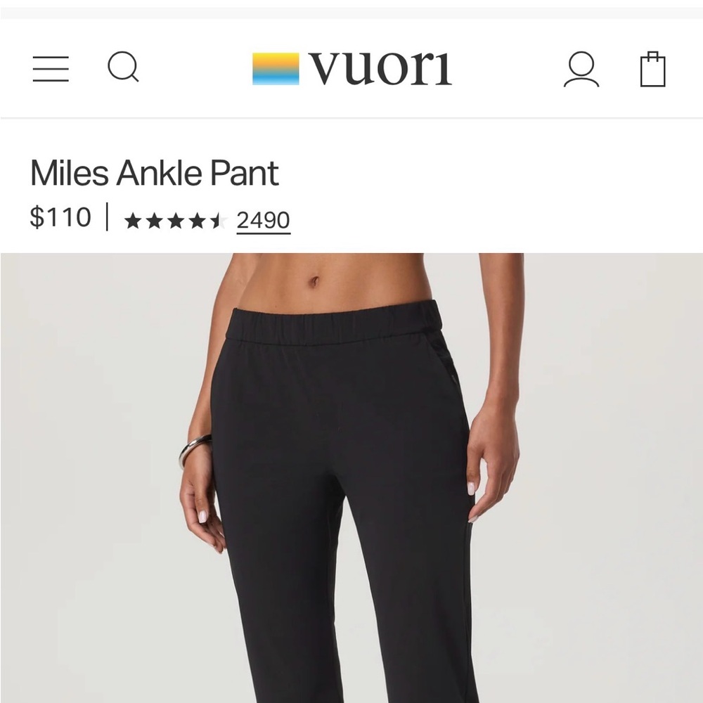 Vuori Women's Miles ankle pant sz L